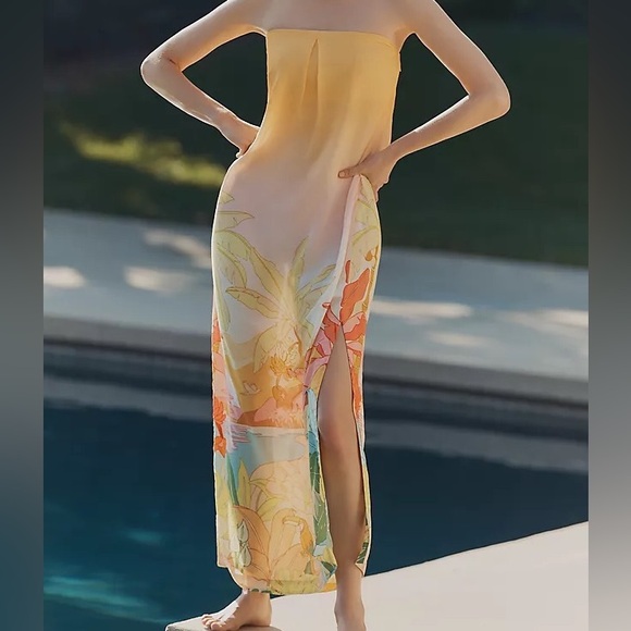 FARM Rio x Anthropologie Strapless Maxi Dress-Medium-NWT - Picture 1 of 5